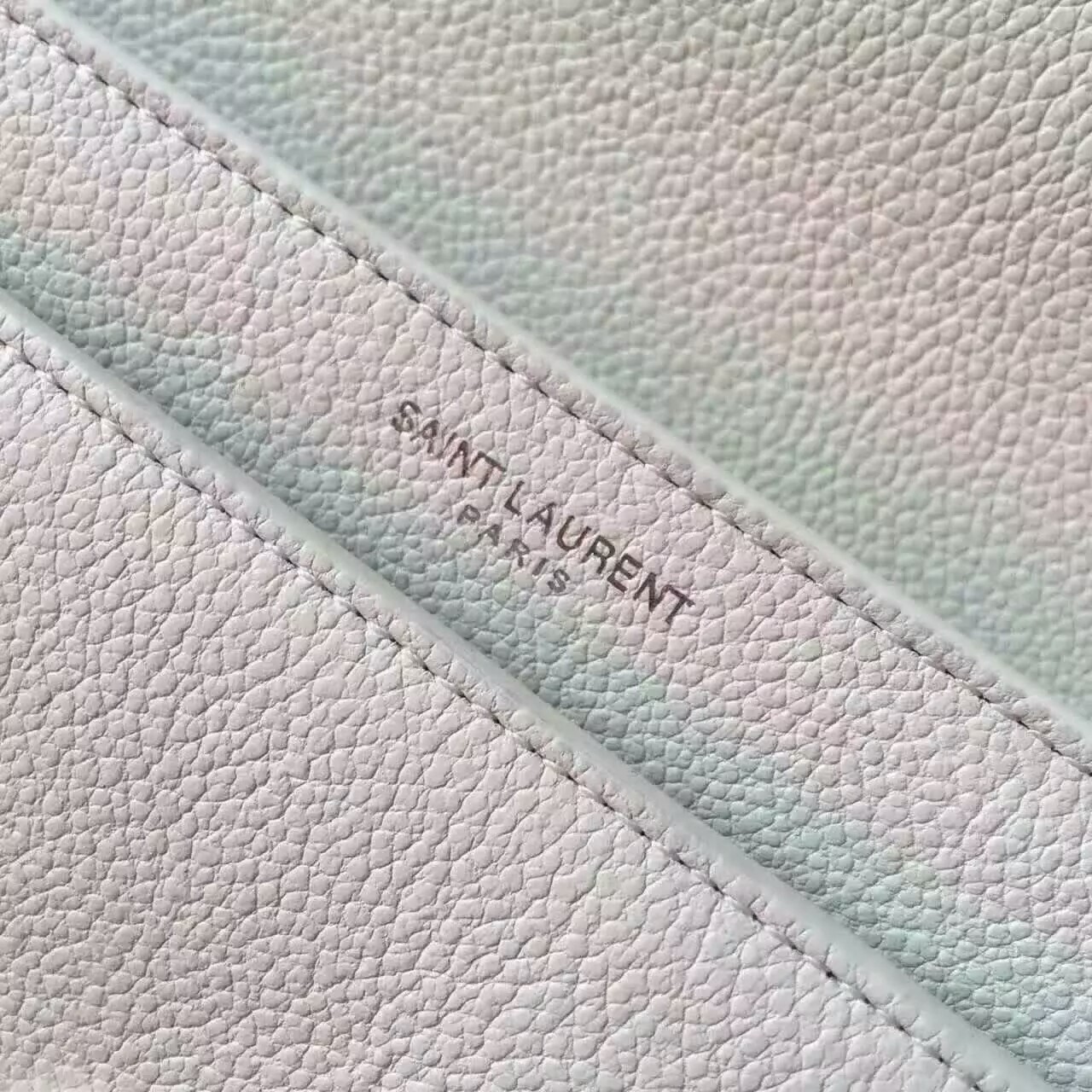 Limited Edition!2016 Saint Laurent Bags Cheap Sale-Saint Laurent Medium Sunset Monogram Bag in Dove White Grained Leather - Click Image to Close