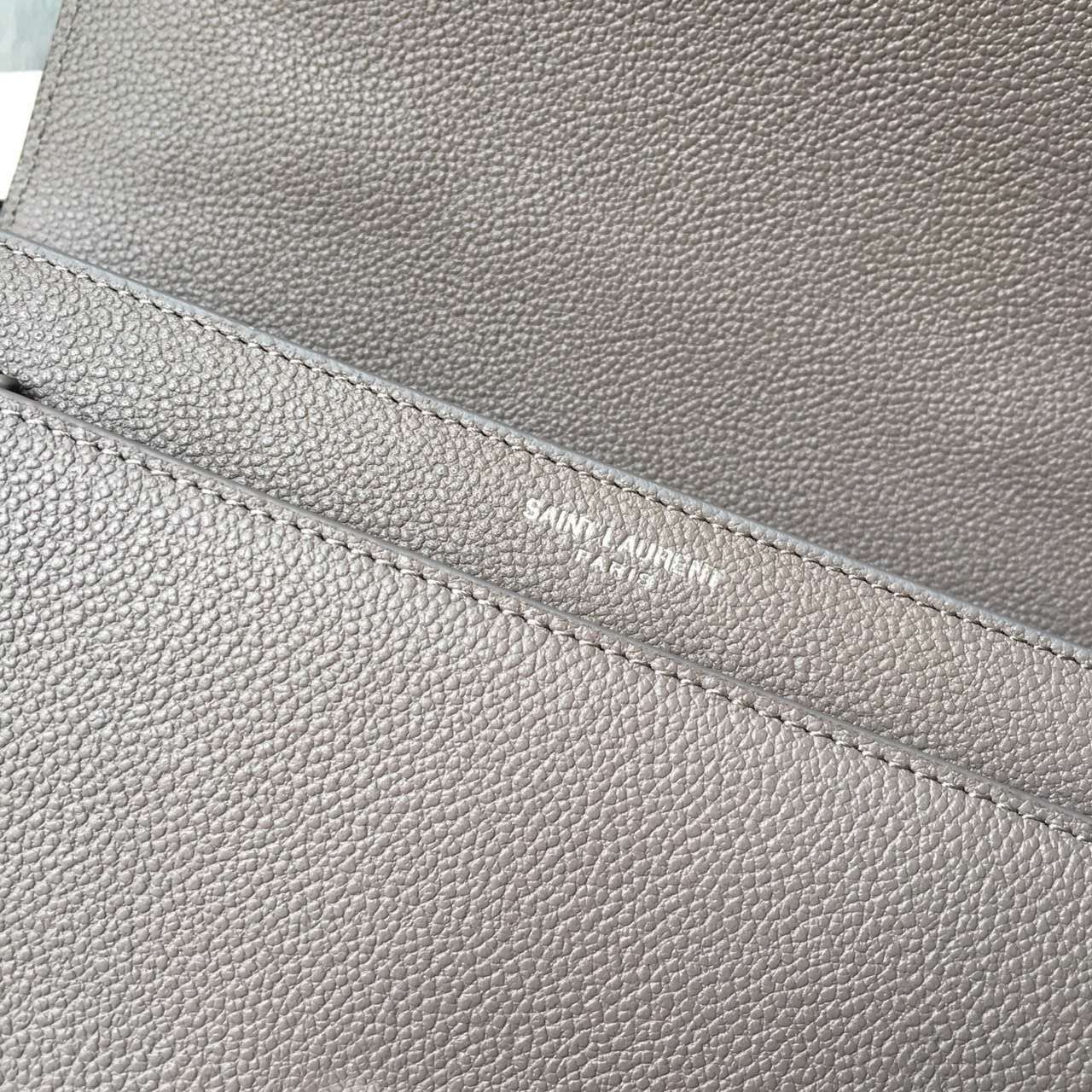Limited Edition!2016 Saint Laurent Bags Cheap Sale-Saint Laurent Medium Sunset Monogram Bag in Taupe Grained Leather - Click Image to Close