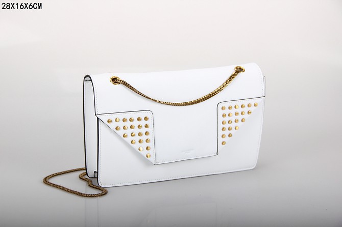 YSL Bags 2013,CLASSIC SAINT LAURENT MEDIUM BETTY CLOUS BAG IN White LEATHER - Click Image to Close