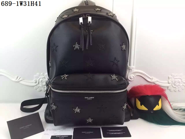 2016 Saint Laurent Bags Cheap Sale-Saint Laurent Classic Hunting Backpack in Black Leather 689-1BLACK - Click Image to Close