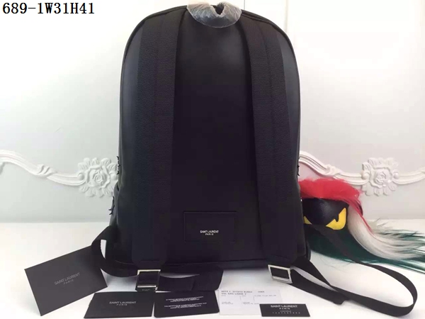 2016 Saint Laurent Bags Cheap Sale-Saint Laurent Classic Hunting Backpack in Black Leather 689-1BLACK