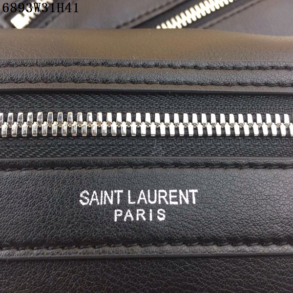 2016 Saint Laurent Bags Cheap Sale-Saint Laurent Zippy Hunting Backpack in Black Leather - Click Image to Close