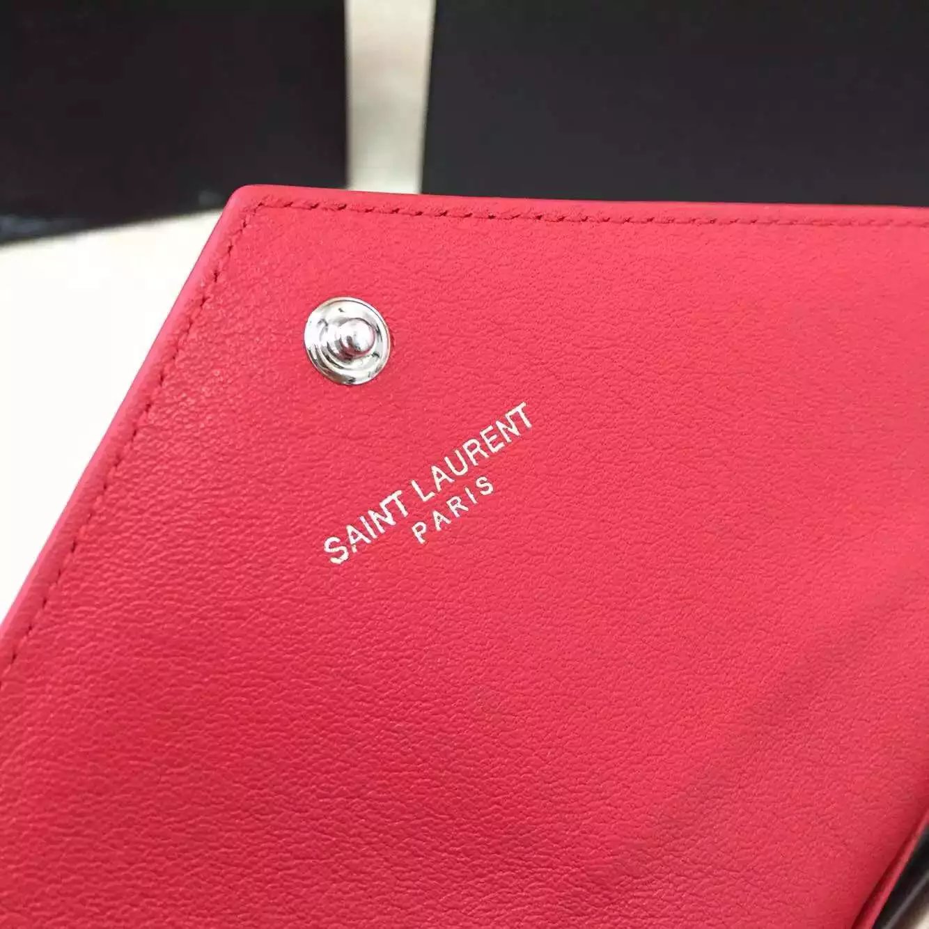 Limited Edition!2016 New Saint Laurent Bag Cheap Sale-Saint Laurent Trio Bag in Red Calfskin Leather - Click Image to Close