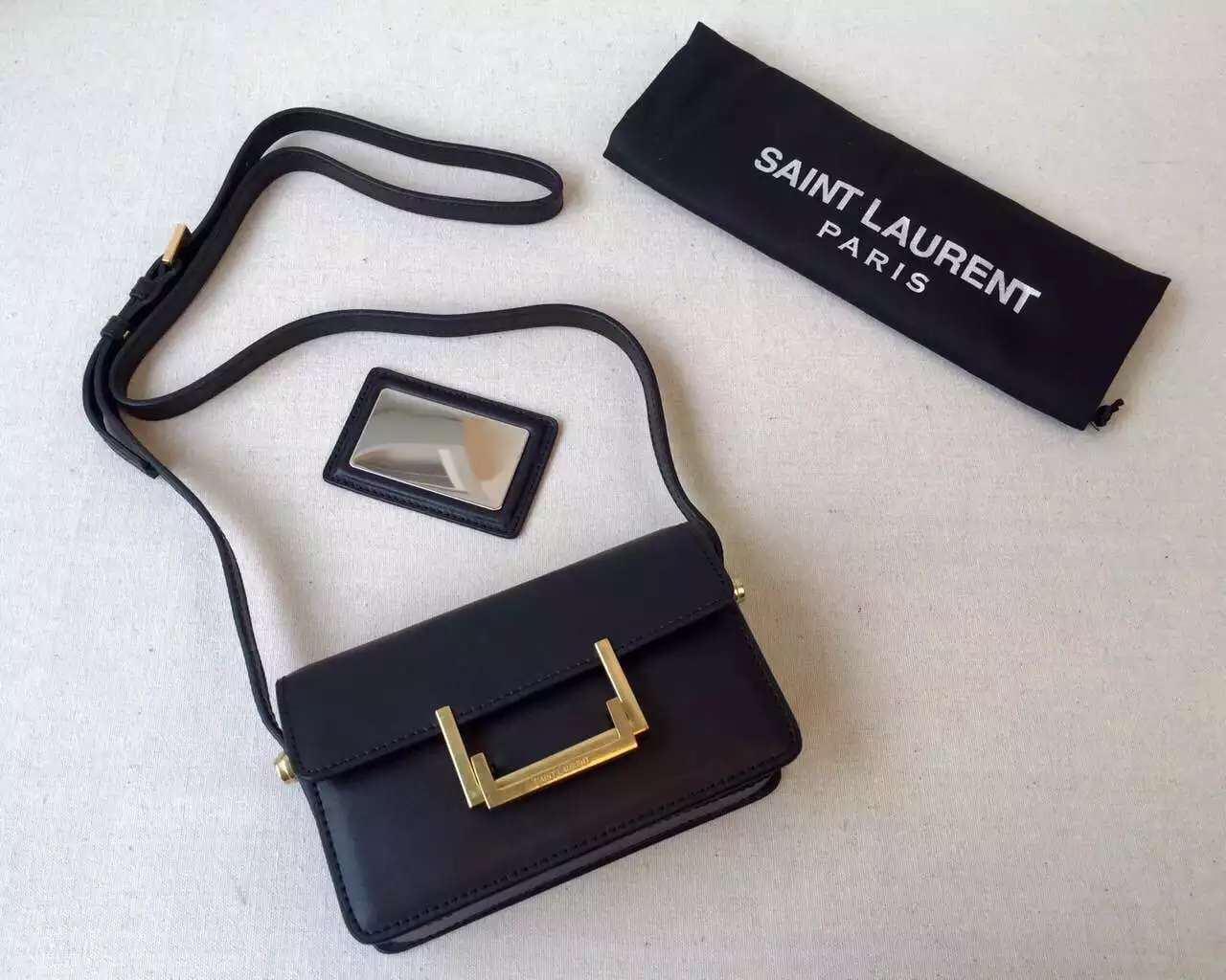 2015 Cheap YSL Out-Sale with Free Shipping-Saint Laurent Classic Small Lulu Leather Bag in Black Calfskin Leather