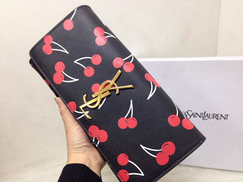 2015 New Saint Laurent Bag Cheap Sale- YSL Cherry Design Clutch Y0124B - Click Image to Close