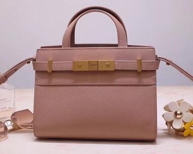2020 Saint Laurent Manhattan Mini Tote Bag in Grained Leather 593742 PINK