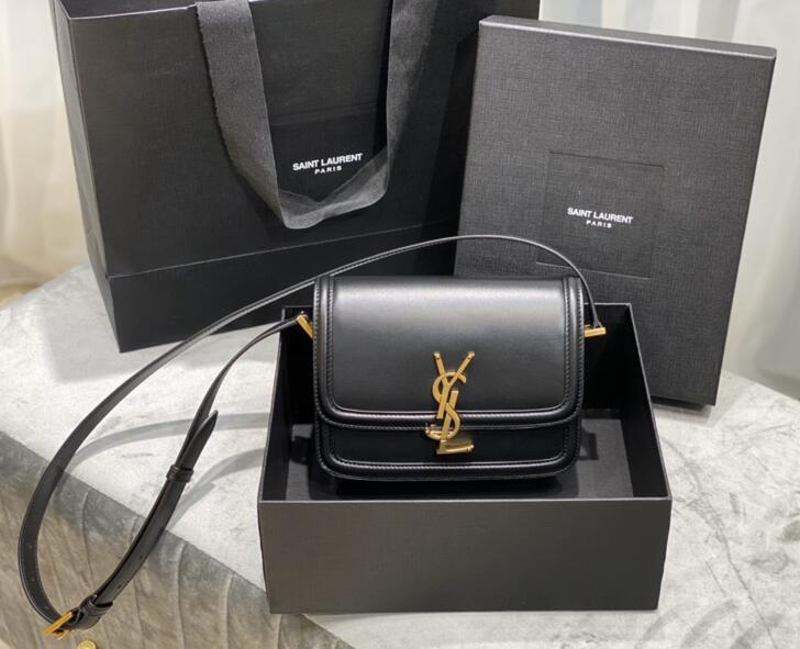 2020 cheap Saint Laurent solferino small satchel in box saint laurent leather BLACK