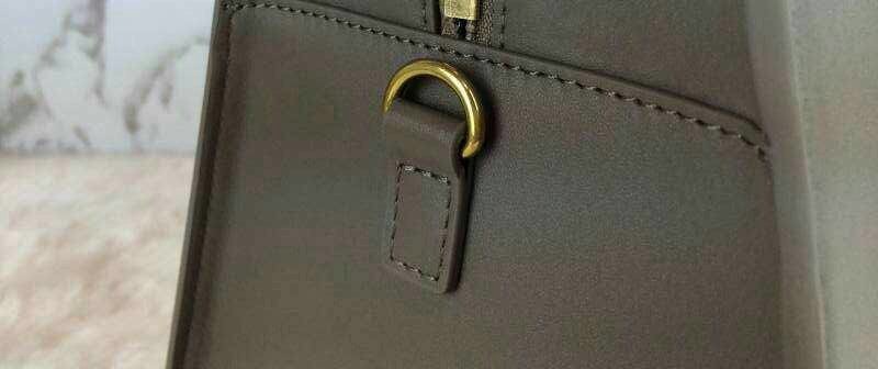 2015 New Saint Laurent Bag Cheap Sale-Small Cabas Monogram Saint Laurent in Grey Leather - Click Image to Close