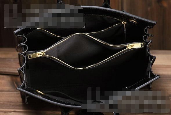 2015 New Saint Laurent Bag Cheap Sale - YSL Classic Small Sac De Jour Bag Croco Leather Y5588 Black - Click Image to Close