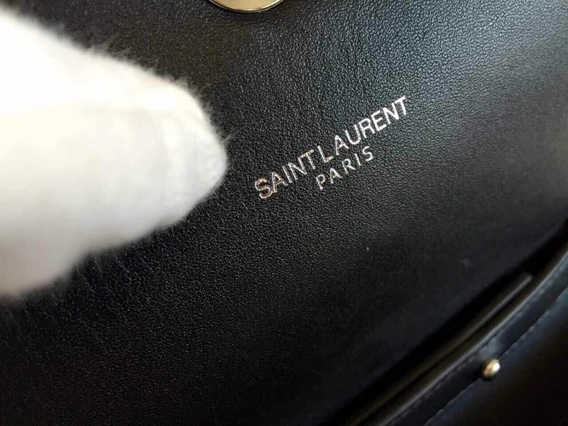 2015 New Saint Laurent Bag Cheap Sale-YSL Classic Monogram Saint Laurent Satchel in Blue Grain de Poudre Textured Matelasse Leather and Silver-Toned Metal Studs - Click Image to Close