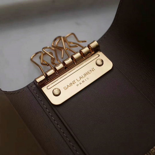 2018 S/S Saint Laurent 6 Key Holder in taupe Calfskin Leather - Click Image to Close