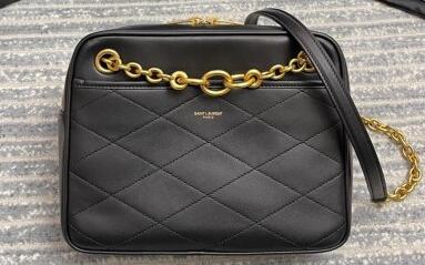 2022 Cheap Saint Laurent Le Maillon Small Chain Bag in Quilted Lambskin Black