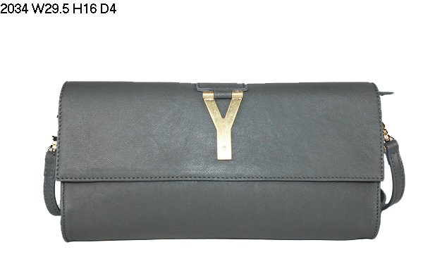 2013 YSL Bags-Yves Saint Laurent Chyc Clutch In Gray 152574