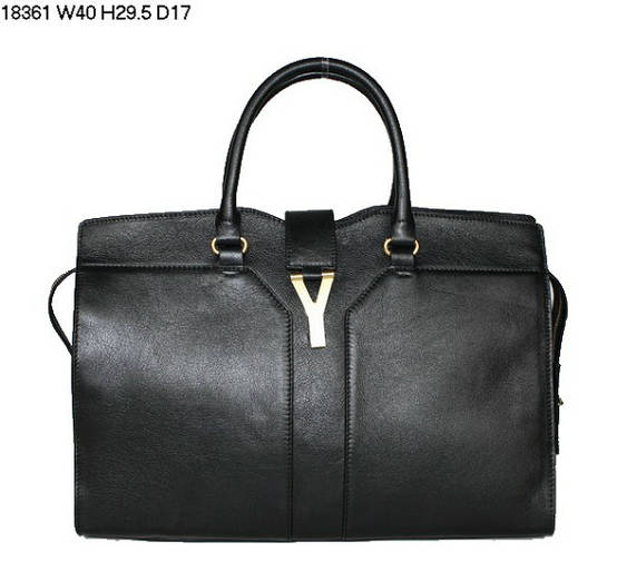 YSL Cabas 2012-Yves Saint Laurent Cabas Chyc In Black 738136