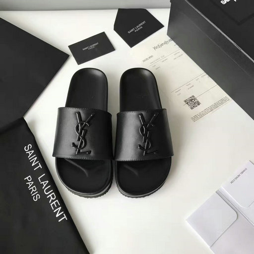 YSL Summer 2017 Collection-Saint Laurent Joan 05 Slide Sandal in Black ...