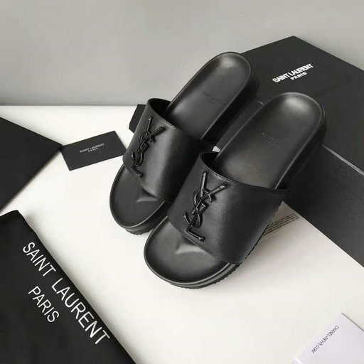 YSL Summer 2017 Collection-Saint Laurent Joan 05 Slide Sandal in Black ...